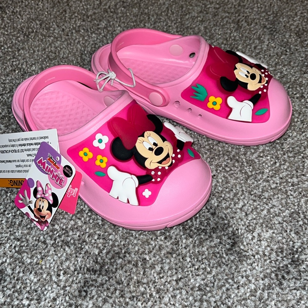Light up toddler Minnie Mouse crocs